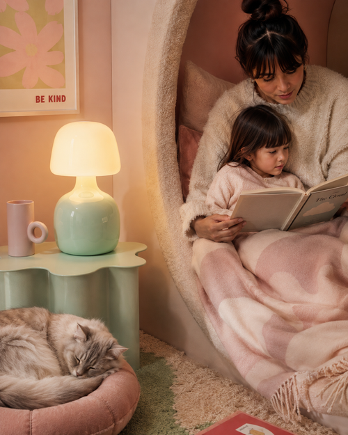 Jay lamp — bedtime reading cosy room